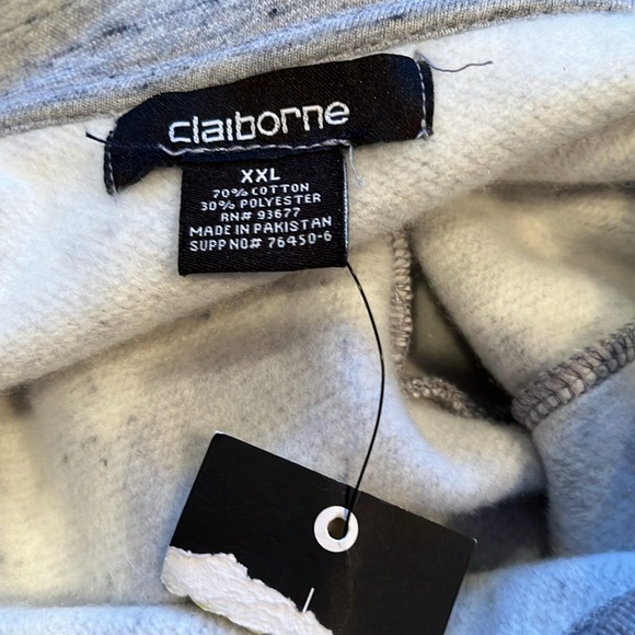 NWT Claiborne Gray Sweatshirt - Picture 6 of 6